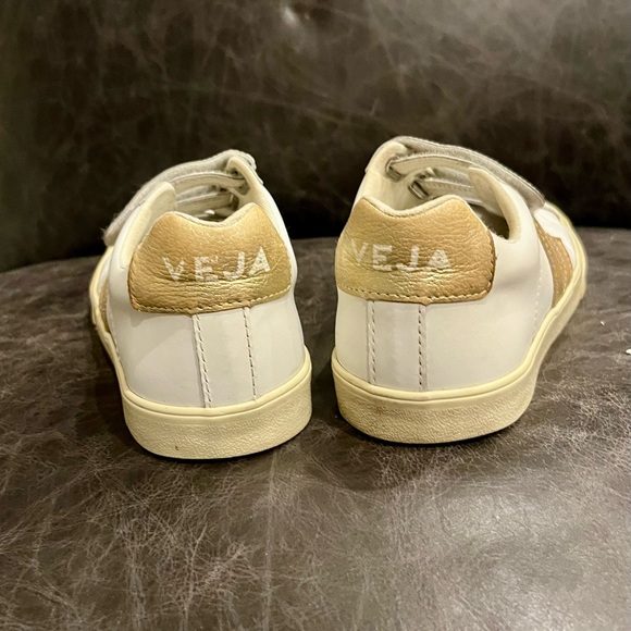 Veja White and Gold Sneakers - Picture 5 of 7